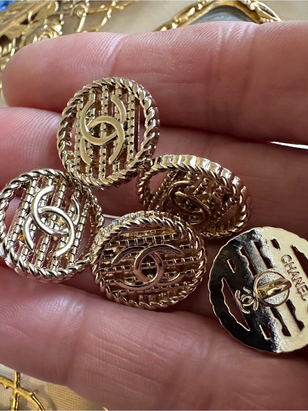 Gold Tone Logo Buttons - Gold Tone Buttons
